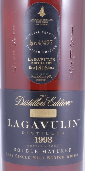 Lagavulin 1993 16 Years Distillers Edition 2009 Special Release lgv.4/497 Islay Single Malt Scotch Whisky 43,0%