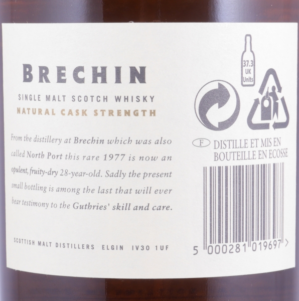 North Port / Brechin 1977 28 Years Refill American Oak Special Bottling 2005 Limited Edition Highland Single Malt Scotch Whisky 53,3%