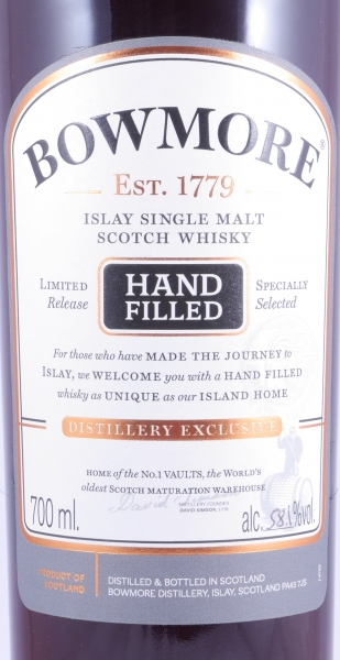 Bowmore 2000 17 Years First Fill Oloroso Sherry Cask No. 2488 26th Hand-Filled Limited Release Islay Single Malt Scotch Whisky 58,1%