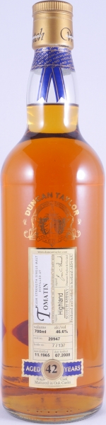 Tomatin 1965 42 Years Oak Cask No. 20947 Duncan Taylor Cask Strength Rare Auld Edition Highland Single Malt Scotch Whisky 46,6%