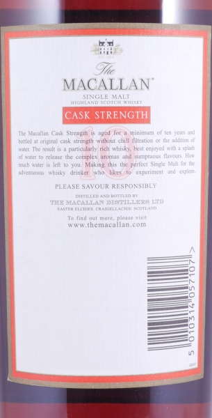Macallan 10 Years Cask Strength Sherry Oak Highland Single Malt Scotch Whisky 57,3%