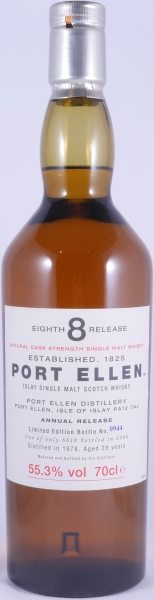 Port Ellen 1978 29 Years 8th Annual Release Limited Edition Islay Single Malt Scotch Whisky Natural Cask Strength 55.3%