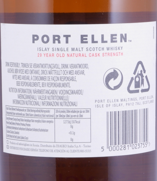 Port Ellen 1978 29 Years 8th Annual Release Limited Edition Islay Single Malt Scotch Whisky Natural Cask Strength 55.3%