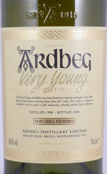 Ardbeg 1998 Very Young Committee Approved Limited Edition Islay Single Malt Scotch Whisky Cask Strength 58,3%