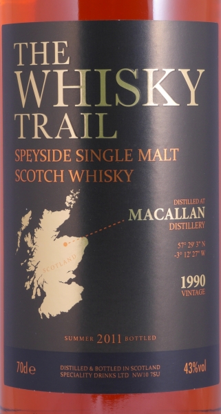 Macallan 1990 20 Years Sherry Cask The Whisky Trail Highland Single Malt Scotch Whisky 43,0%