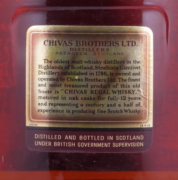 Chivas Regal 12 Years Blended Scotch Whisky 43.0% Vol. 3.78 Litre old bottling