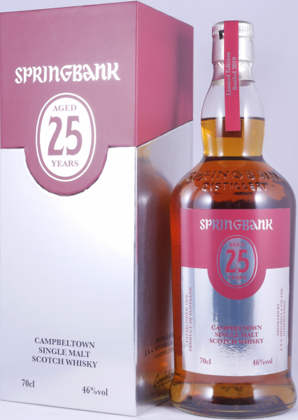 Springbank 25 Years Limited Edition 2019 Sherry and Rum Casks Campbeltown Single Malt Scotch Whisky 46,0%