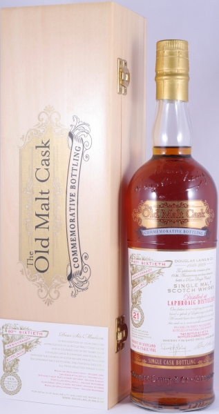 Laphroaig 1988 21 Years Old Malt Cask 60th Anniversary Commemorative Islay Single Malt Scotch Whisky 52.1%