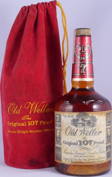 Old Weller 7 Years The Original 107 Proof No. H-8628 Stitzel-Weller Dumpy Bottle Kentucky Straight Bourbon Whiskey 53,5%