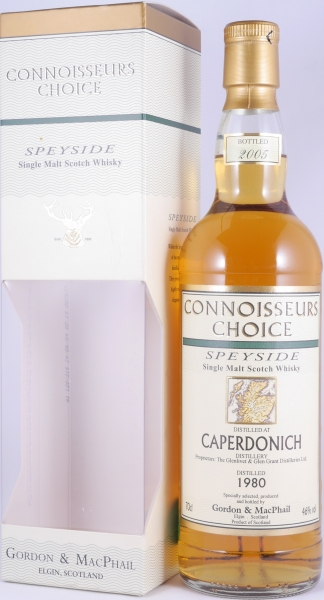 Caperdonich 1980 24 Years Refill Sherry Hogsheads Gordon and MacPhail Connoisseurs Choice Speyside Single Malt Scotch Whisky 46.0%