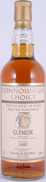 Glenesk 1985 15 Years Connoisseurs Choice Gordon and MacPhail Highland Single Malt Scotch Whisky 40.0%