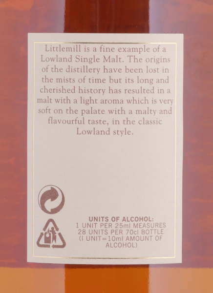 Littlemill 1992 12 Years Oak Casks Lowland Single Malt Scotch Whisky 40.0%