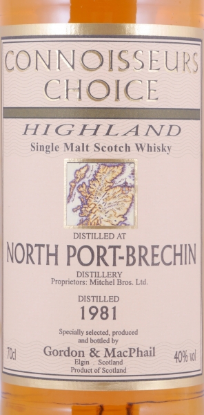 North Port-Brechin 1981 19 Years Gordon und MacPhail Connoisseurs Choice Highland Single Malt Scotch Whisky 40,0%