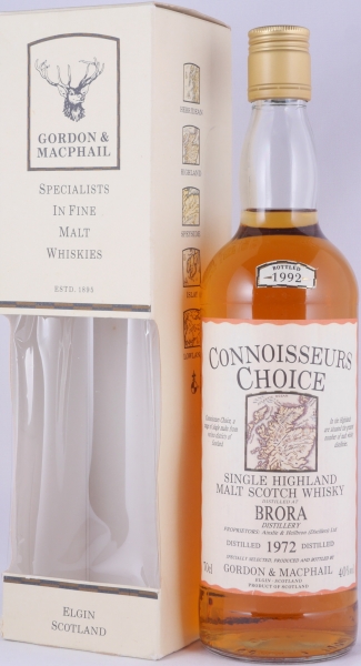 Brora 1972 20 Years Gordon and MacPhail Connoisseurs Choice Screw Cap Highland Single Malt Scotch Whisky 40.0%