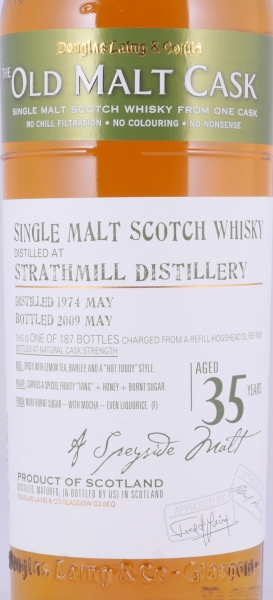 Strathmill 1974 35 Years Refill Hogshead Cask No. DL 5099 Douglas Laing OMC Speyside Single Malt Scotch Whisky 47,4%