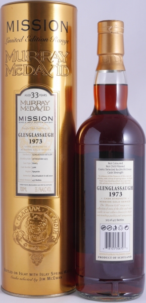 Glenglassaugh 1973 33 Years Dark Sherry Cask No. 5166 Murray McDavid Mission Gold Highland Single Malt Scotch Whisky 55,1%