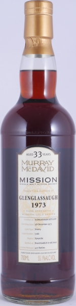 Glenglassaugh 1973 33 Years Dark Sherry Cask No. 5166 Murray McDavid Mission Gold Highland Single Malt Scotch Whisky 55,1%