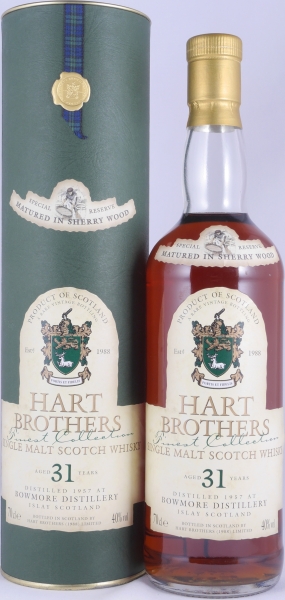 Bowmore 1957 31 Years Sherry Wood Special Reserve Hart Brothers Finest Collection Islay Single Malt Scotch Whisky 40.0%