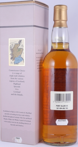 Port Ellen 1981 19 Years Gordon and MacPhail Connoisseurs Choice Islay Single Malt Scotch Whisky 40.0%