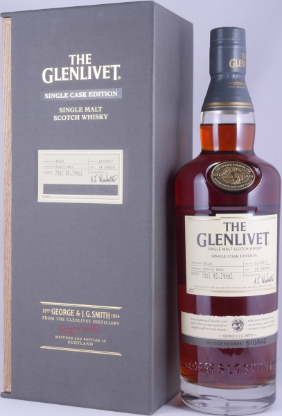 Glenlivet 2003 14 Years Sherry Butt Cask No. 4518 Limited Single Cask Edition Speyside Single Malt Scotch Whisky 60.1%