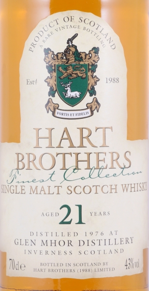 Glen Mhor 1976 21 Years Hart Brothers Rare Vintage Finest Collection Highland Single Malt Scotch Whisky 43,0%