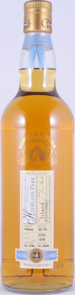 Highland Park 1986 21 Years Oak Cask No. 2252 Duncan Taylor Cask Strength Rare Auld Edition Orkney Single Malt Scotch Whisky 55.7%