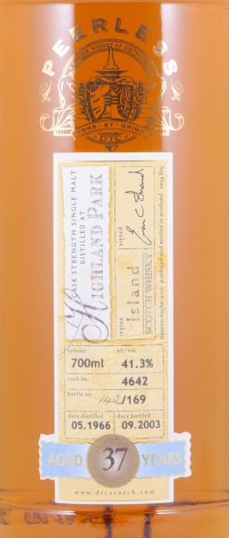 Highland Park 1966 37 Years Oak Cask No. 4642 Duncan Taylor Cask Strength Rare Auld Edition Orkney Single Malt Scotch Whisky 41.3%