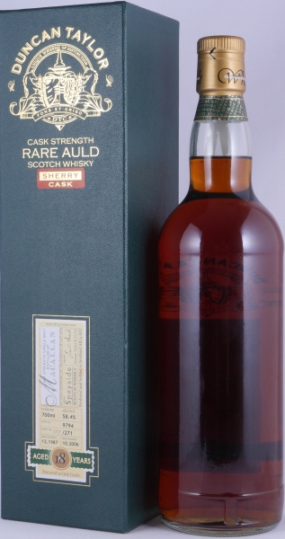 Macallan 1987 18 Years Sherry Cask No. 9794 Duncan Taylor Cask Strength Rare Auld Edition Highland Single Malt Scotch Whisky 58.4%