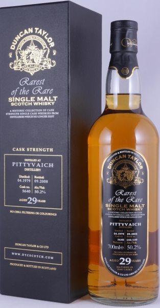 Pittyvaich 1979 29 Years Oak Cask No. 5640 Duncan Taylor Rarest of the Rare Speyside Single Malt Scotch Whisky 50.2%