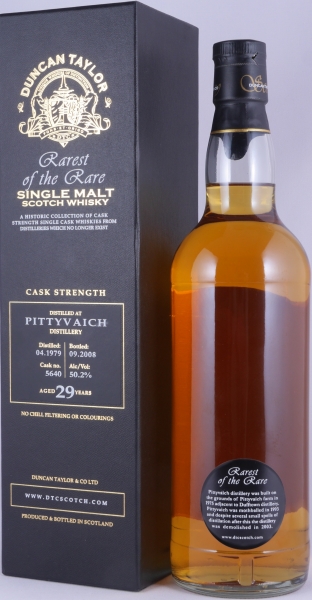 Pittyvaich 1979 29 Years Oak Cask No. 5640 Duncan Taylor Rarest of the Rare Speyside Single Malt Scotch Whisky 50,2%