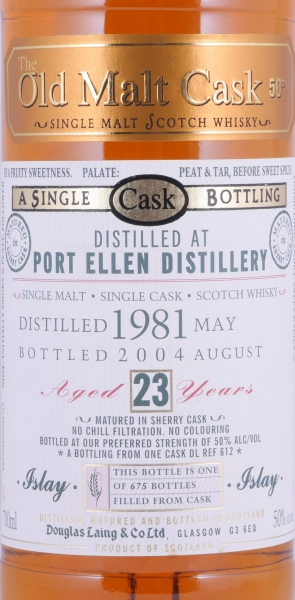 Port Ellen 1982 23 Years Sherry Cask No. DL 612 Douglas Laing Old Malt Cask Islay Single Malt Scotch Whisky 50.0%