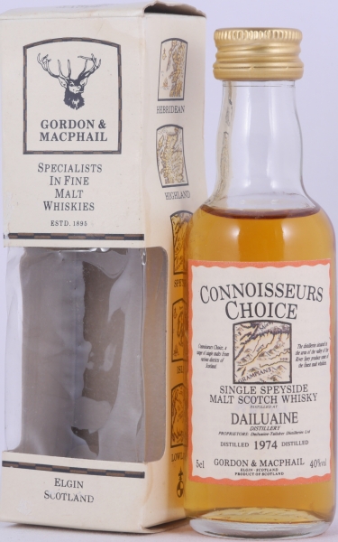 Dailuaine 1974 21 Years Gordon und MacPhail Connoisseurs Choice Miniatur Highland Single Malt Scotch Whisky 40,0%