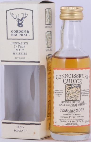 Cragganmore 1976 17 Years Gordon and MacPhail Connoisseurs Choice Miniature Speyside Single Malt Scotch Whisky 40.0%