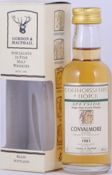 Convalmore 1981 17 Years Gordon and MacPhail Connoisseurs Choice Miniature Speyside Single Malt Scotch Whisky 40.0%