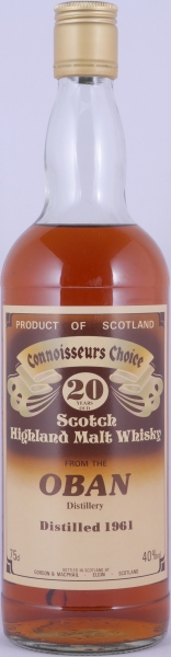 Oban 1961 20 Years Gordon and MacPhail Connoisseurs Choice Brown Label Highland Single Malt Scotch Whisky 40.0%