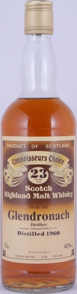 Glendronach 1960 23 Years Gordon und MacPhail Connoisseurs Choice Brown Label Highland Single Malt Scotch Whisky 40,0%