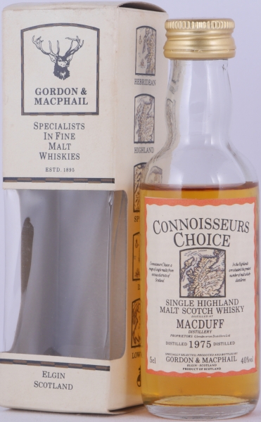 Macduff 1975 18 Years Gordon und MacPhail Connoisseurs Choice Miniatur Highland Single Malt Scotch Whisky 40,0%