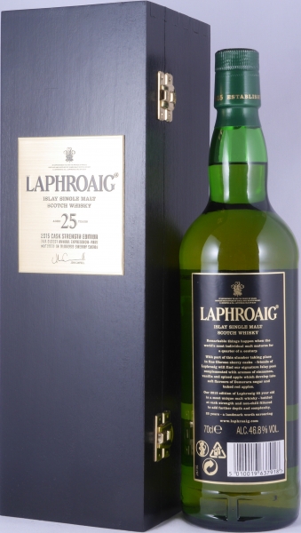 Laphroaig 25 Years Olosoro-Sherry and Bourbon Casks Limited Edition 2015 Islay Single Malt Scotch Whisky Cask Strength 46.8%