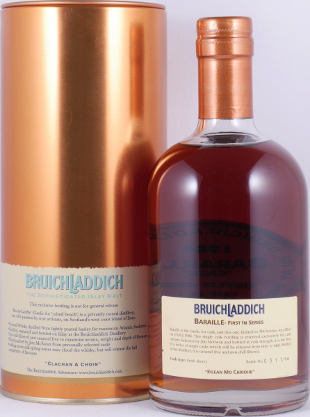 Bruichladdich 1986 17 Years Baraille Eilean Mo Chridhe Fresh Sherry Cask No. 1 Islay Single Malt Scotch Whisky Cask Strength 54,4%