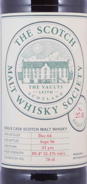 Springbank 1964 31 Years Sherry Cask No. 27.41 Scotch Malt Whisky Society Campbeltown Single Malt Scotch Whisky 51,1%