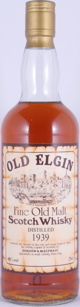 Old Elgin 1939 Gordon and MacPhail Fine Old Malt Scotch Whisky 40.0%