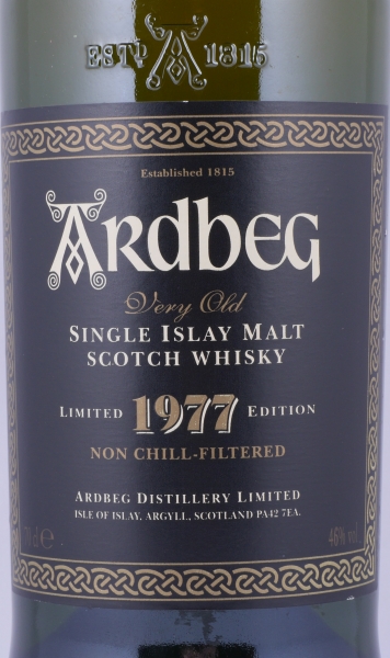 Ardbeg 1977 Limited Edition Bottled in the Year 2003 Very Old Islay Single Malt Scotch Whisky 46,0%