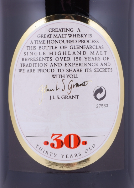 Glenfarclas 30 Years Golden 30 White Letter Limited Edition Highland Single Malt Scotch Whisky 43,0%