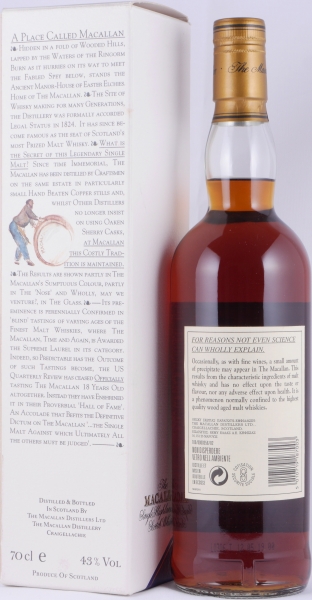 Macallan 1980 18 Years bottled in 1998 Sherry Wood Highland Single Malt Scotch Whisky 43.0%