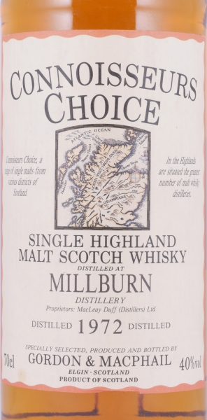 Millburn 1972 23 Years Gordon and MacPhail Connoisseurs Choice Highland Single Malt Scotch Whisky 40.0%