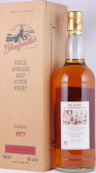 Glenfarclas 1977 19 Years Sherry Casks The Spirit of Independence Highland Single Malt Scotch Whisky 43.0%