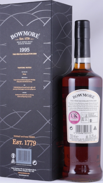 Bowmore 1995 23 Years Oloroso Sherry Cask Feis Ile 2019 Limited Edition Islay Single Malt Scotch Whisky Cask Strength 55.2%