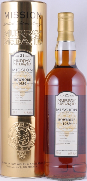 Bowmore 1989 21 Years Sherry Cask Murray McDavid Mission Gold Islay Single Malt Scotch Whisky 56,1%