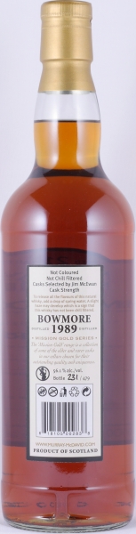 Bowmore 1989 21 Years Sherry Cask Murray McDavid Mission Gold Islay Single Malt Scotch Whisky 56,1%