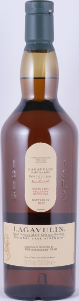Lagavulin Distillery Exclusive Bottling 2017 Limited Edition Islay Single Malt Scotch Whisky Cask Strength 54.1%